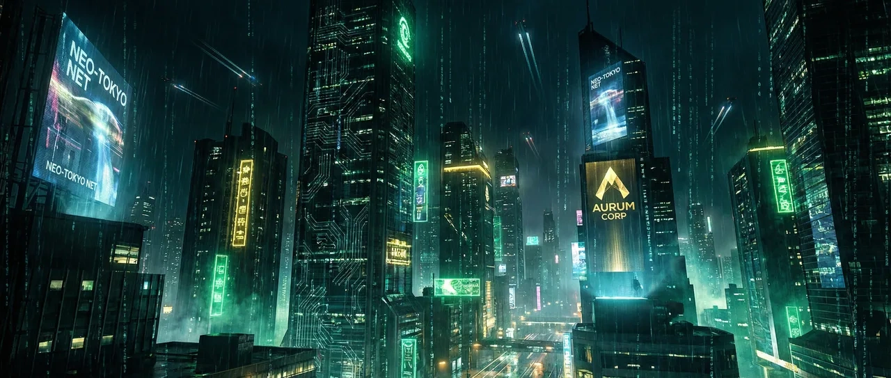 九游棋牌 赛博朋克不夜城全景 - 电路板娱乐城